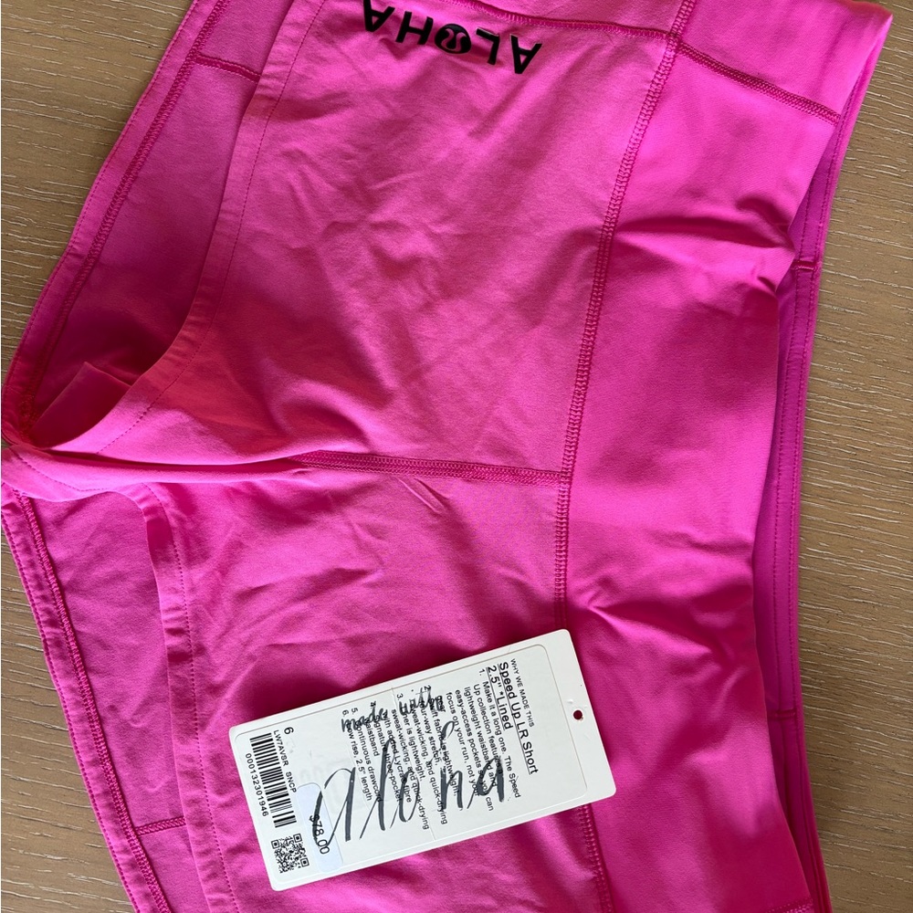 NWT Lululemon Aloha Speed Up LR Short 2.5 Lined